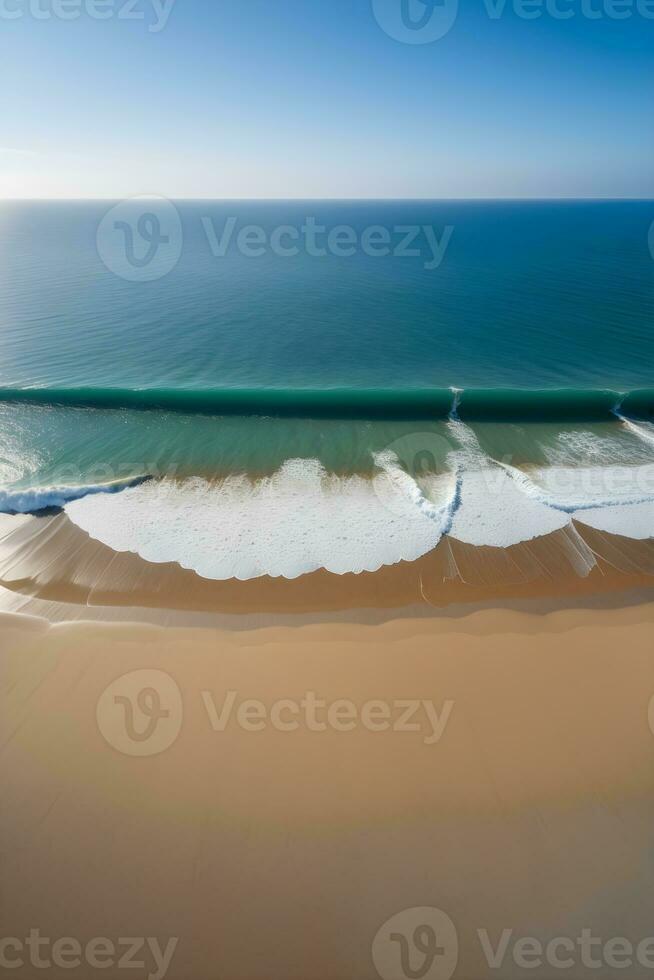 AI generated Copy Space Tropical Beach Landscape Ai Generative photo