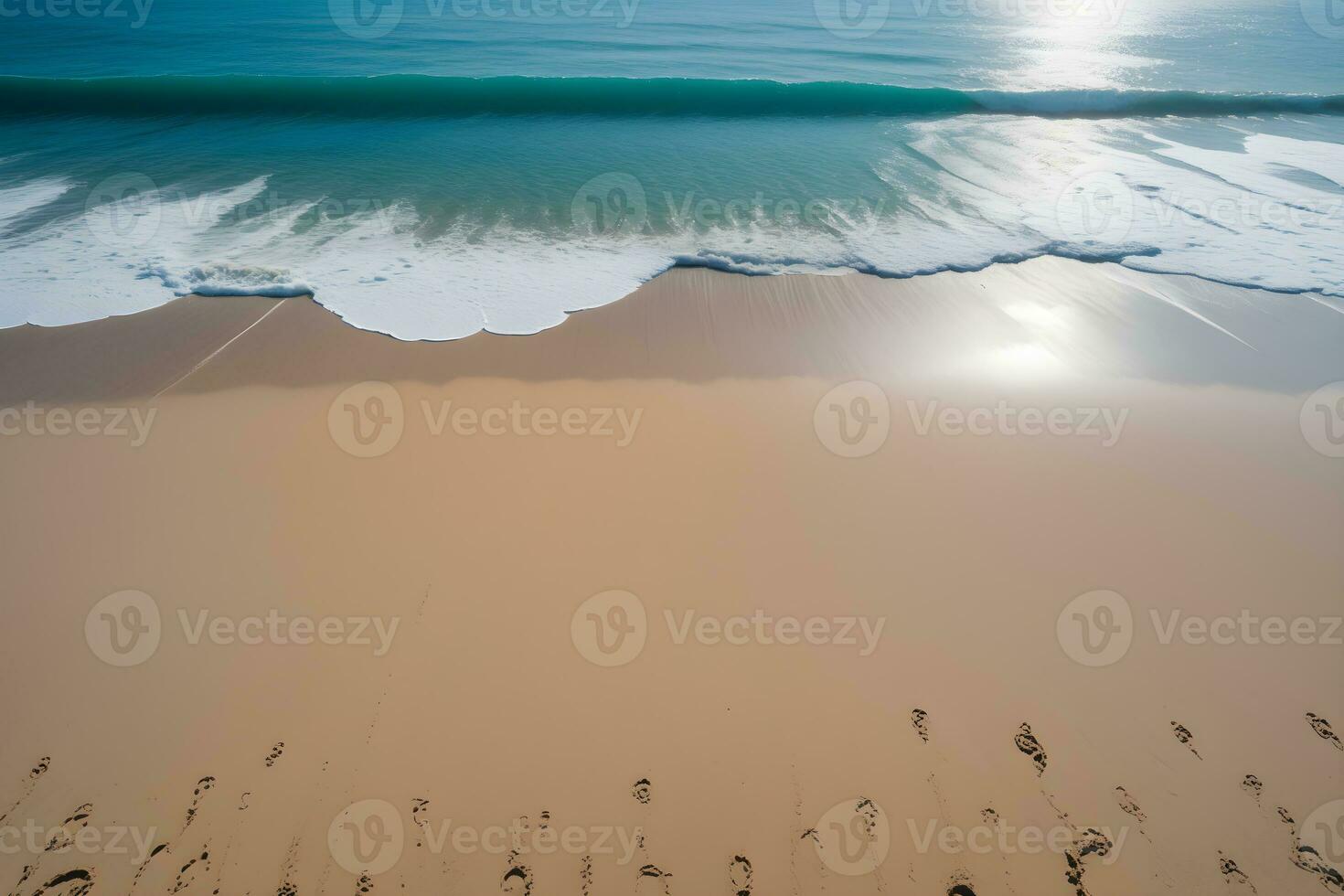 AI generated Copy Space Tropical Beach Landscape Ai Generative photo