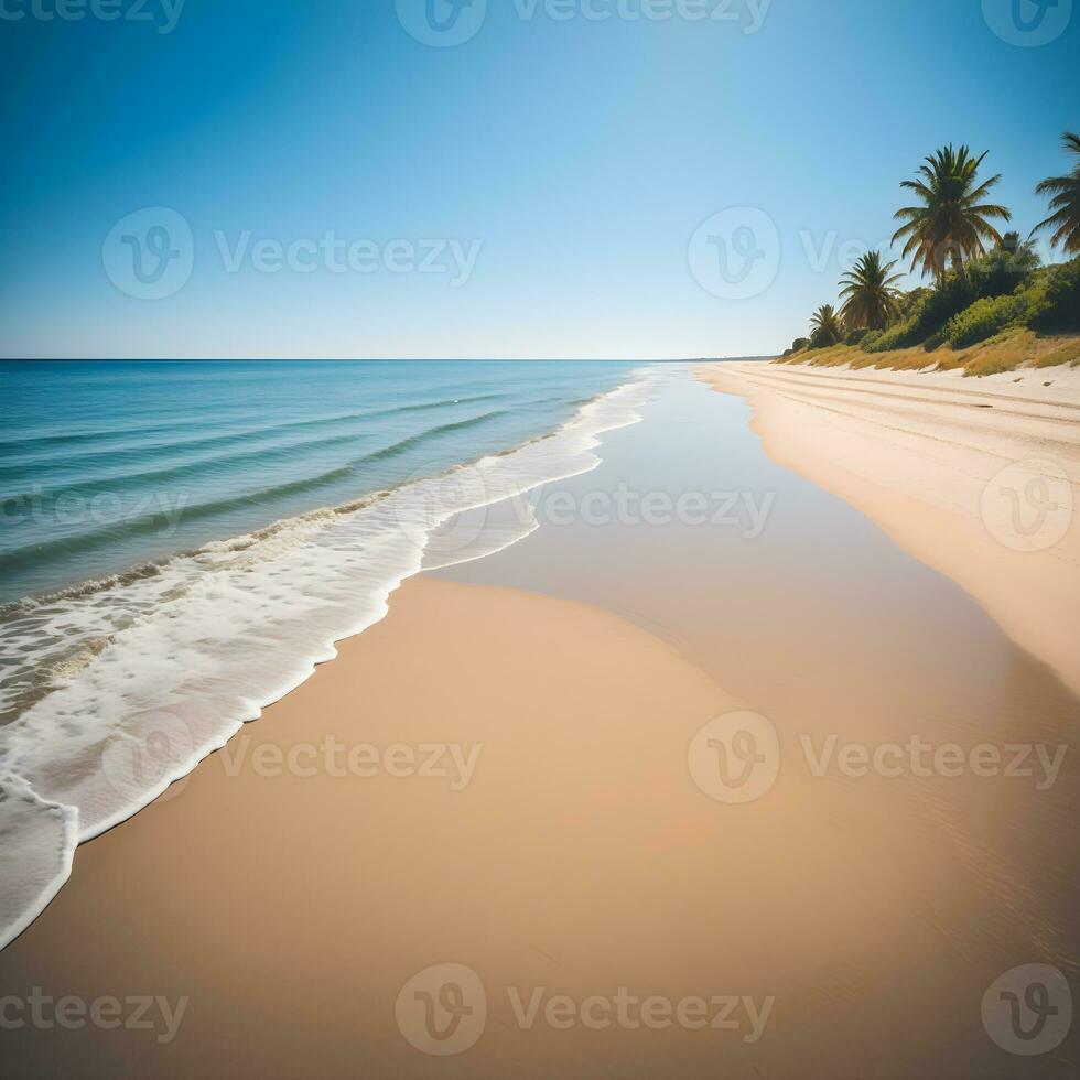 ai generado Copiar espacio tropical playa paisaje ai generativo foto
