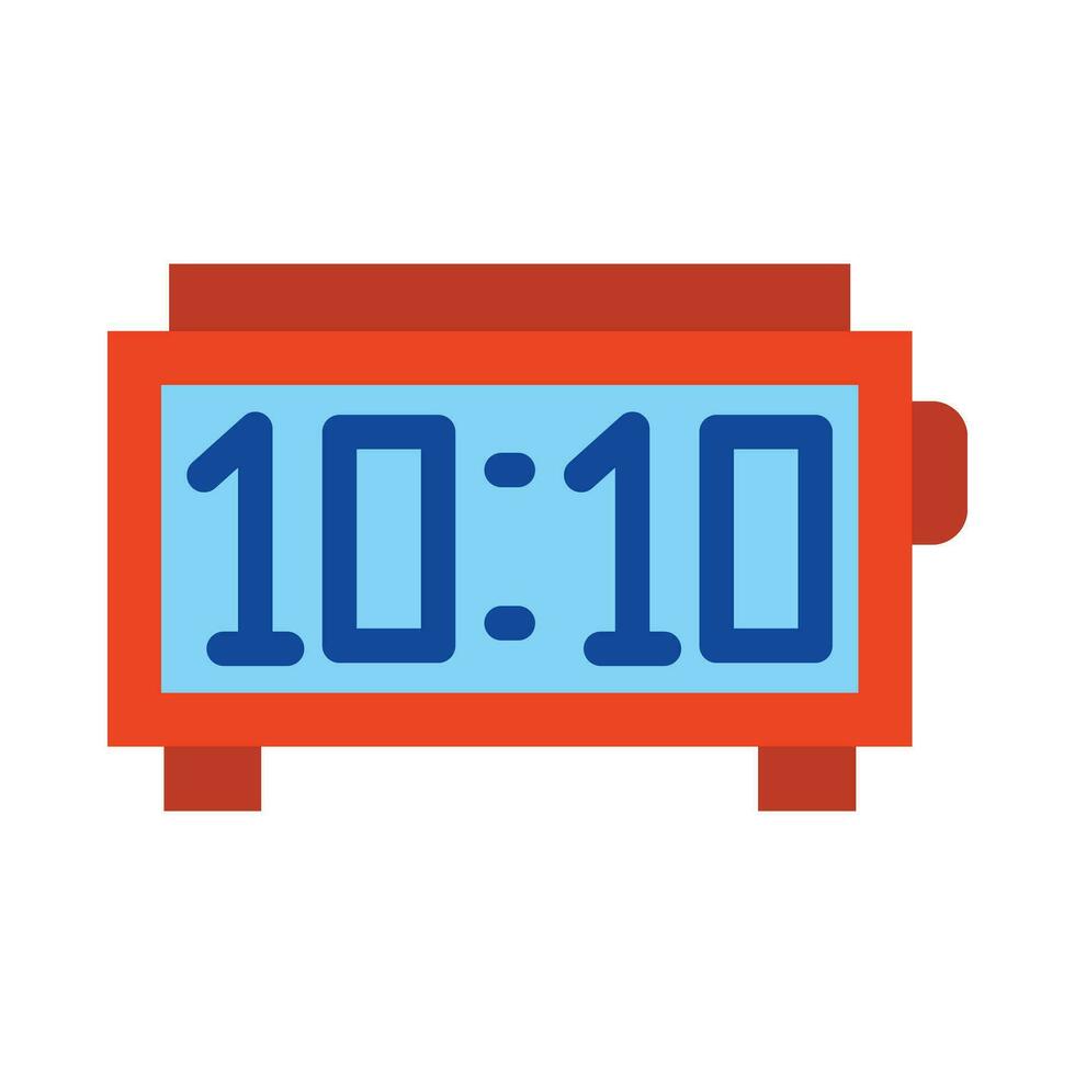 Digital Clock Vector Flat Icon For Personal And Commercial Use.