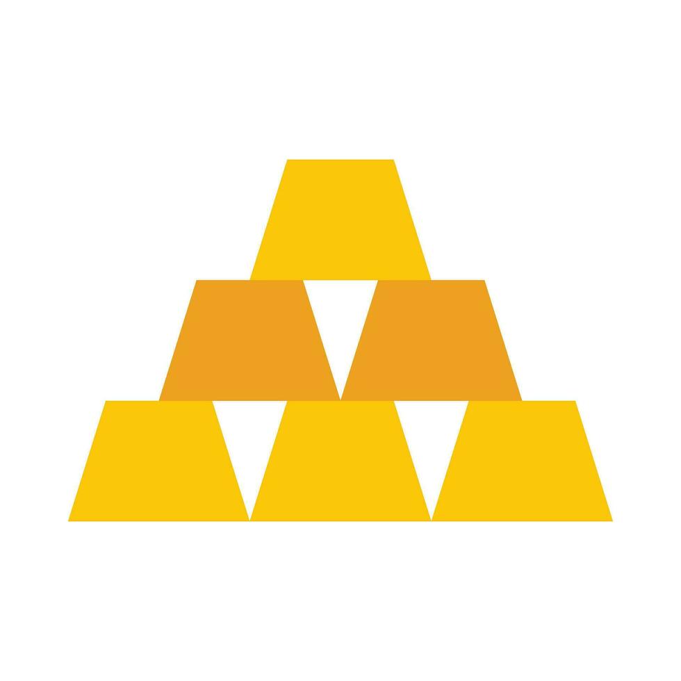 Gold Bar Vector Flat Icon For Personal And Commercial Use.