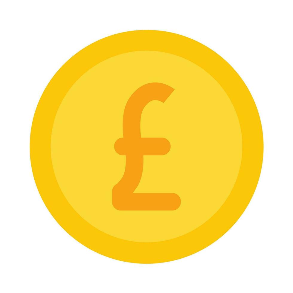 Pound Currency Vector Flat Icon For Personal And Commercial Use.