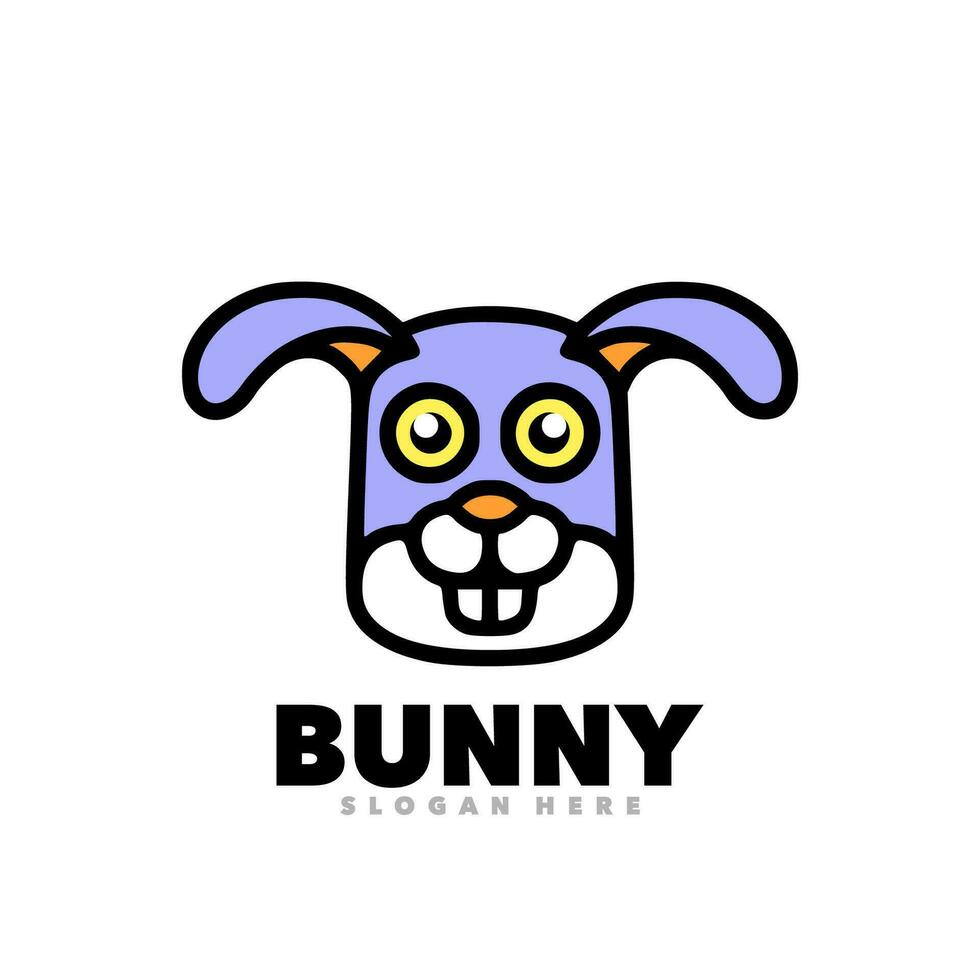 Bunny simple mascot logo vector