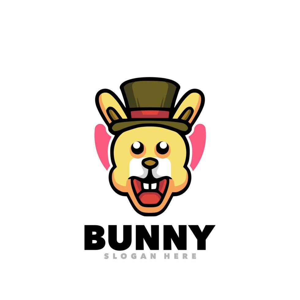 Bunny mascot cartoon logo vector