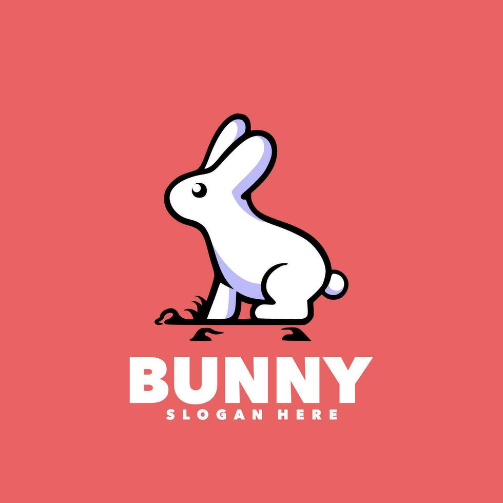 Bunny mascot design logo vector