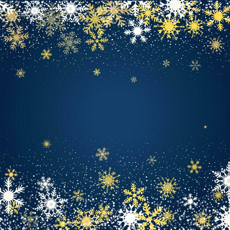 Decorative Christmas background with snowflakes design vector