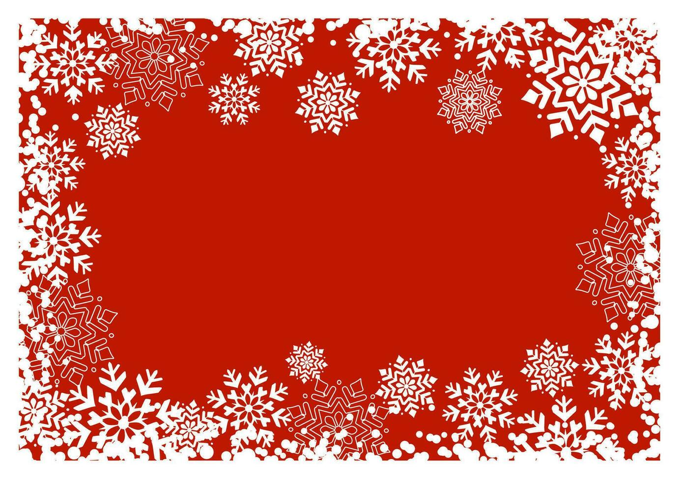 Christmas snowflake border vector