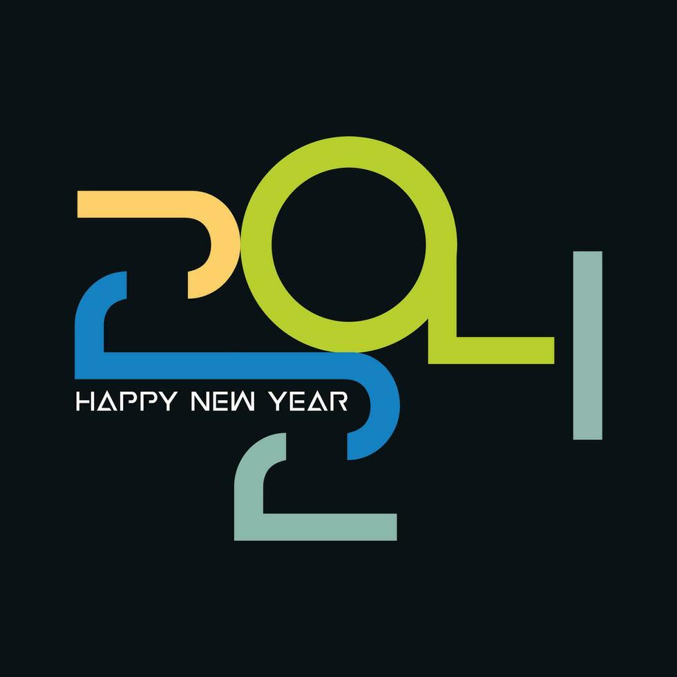 Modern abstract Happy New Year background design vector