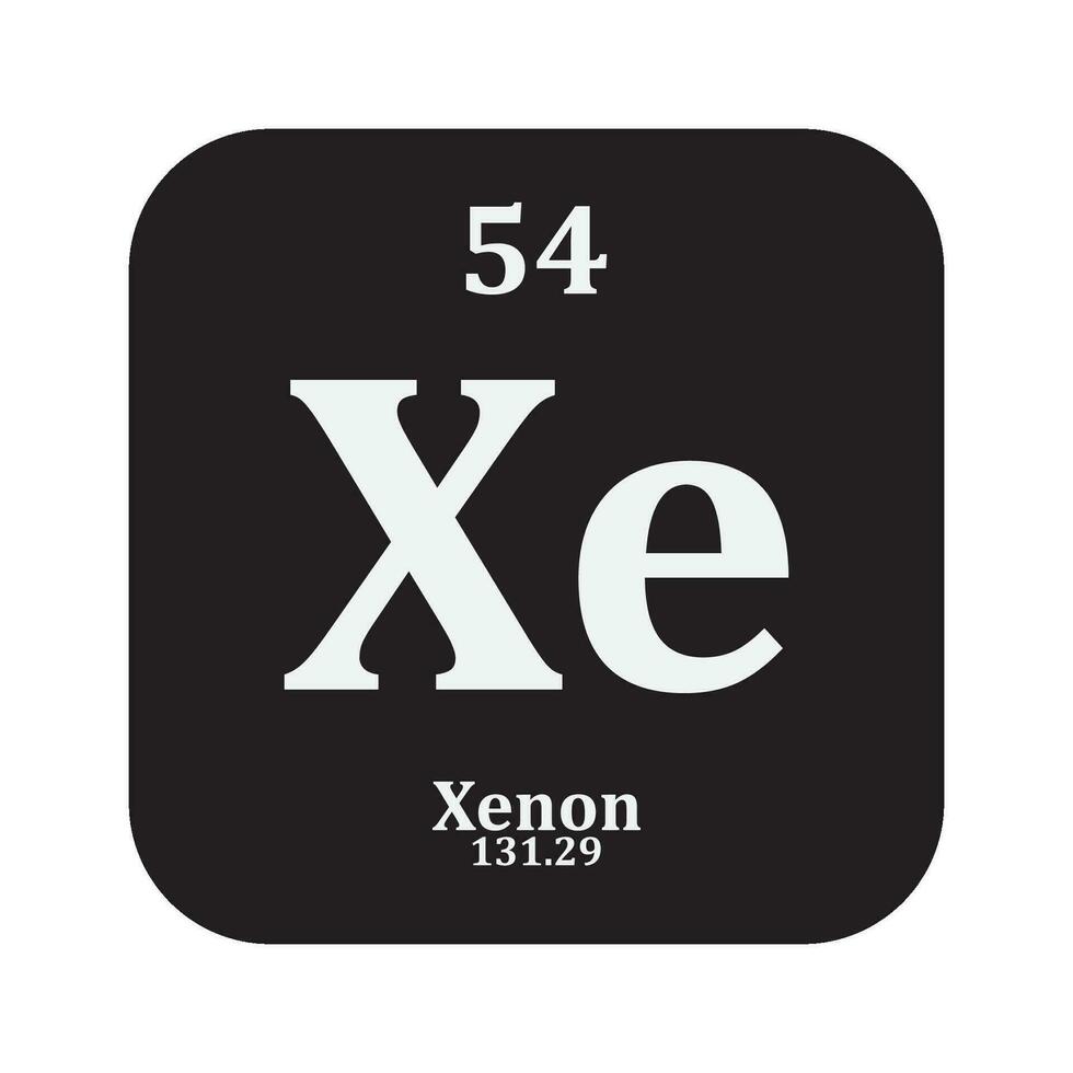 Xenon chemistry icon vector