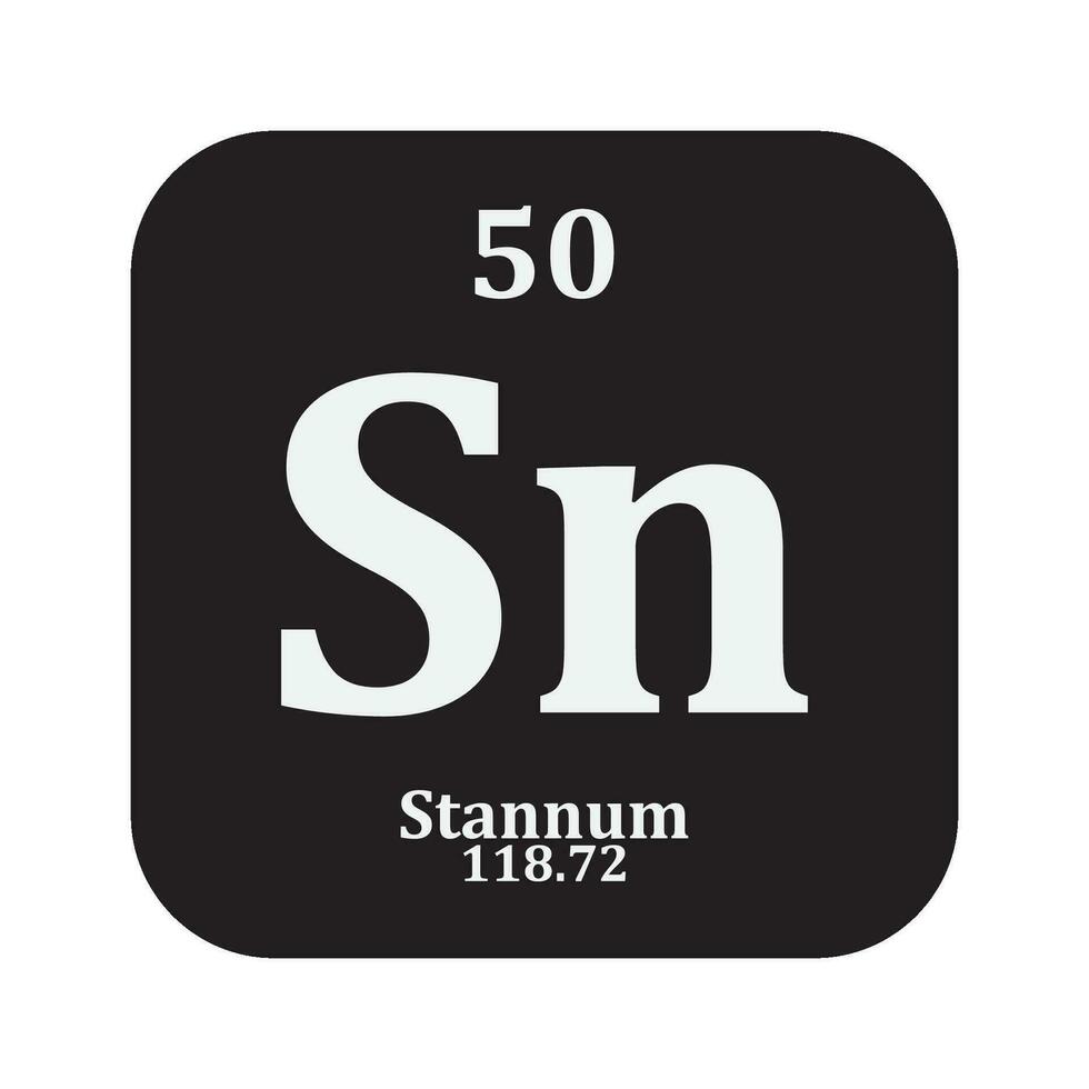 Stannum chemistry icon vector