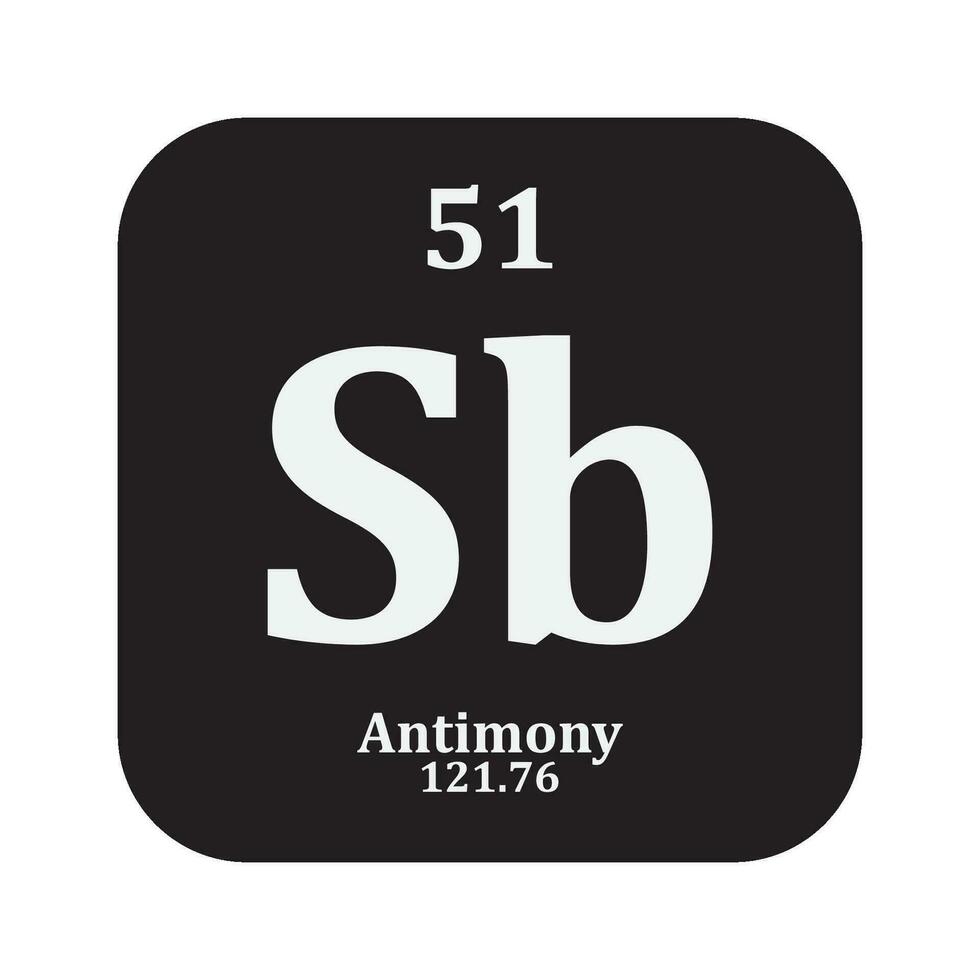 Antimony chemistry icon vector
