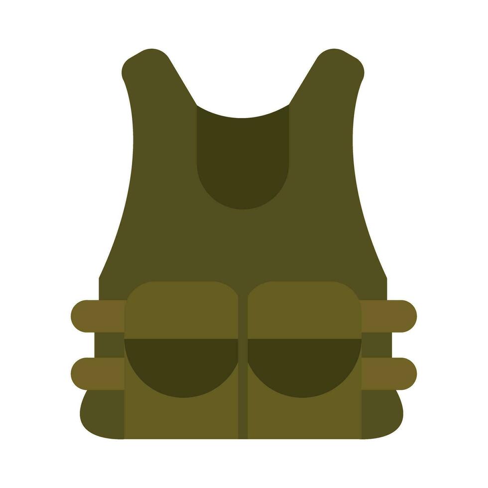 Bullet Proof Vest Vector Flat Icon For Personal And Commercial Use.