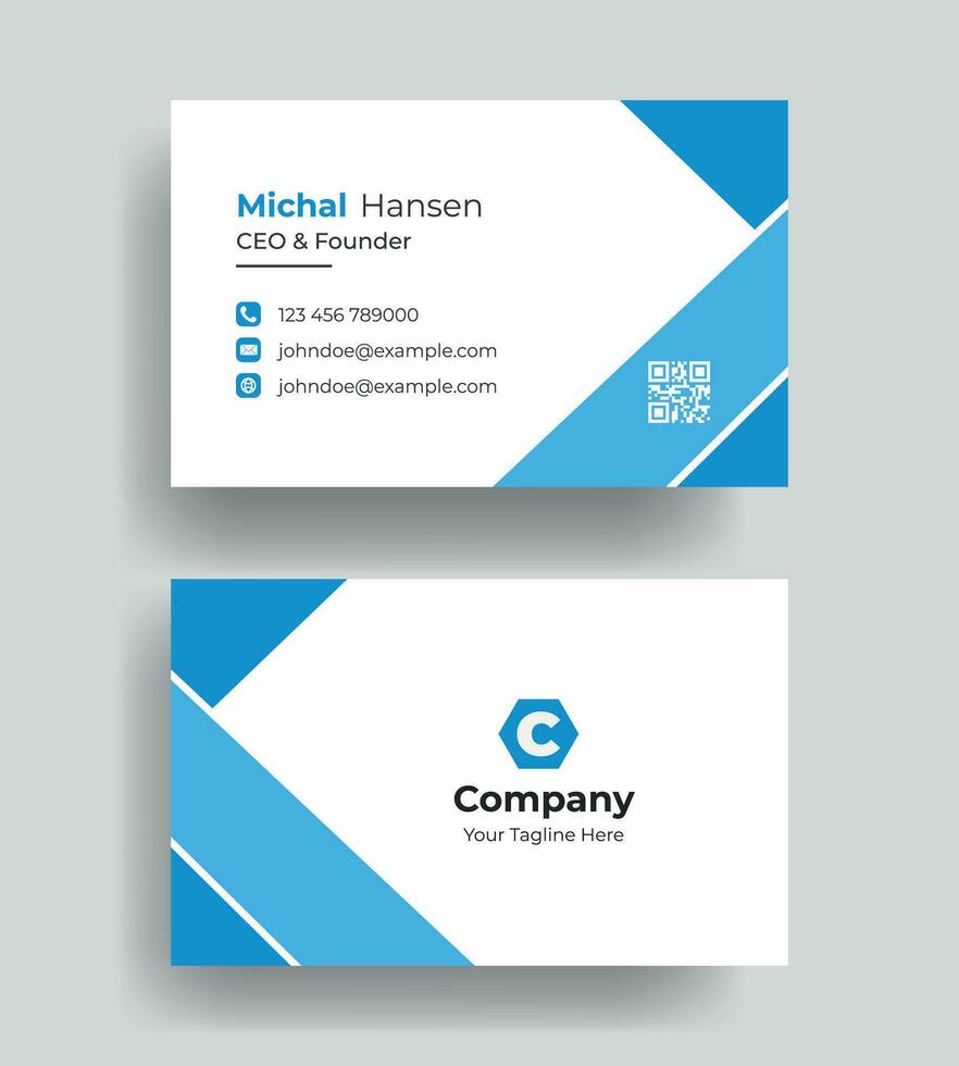 vector clean Professional modern simple unique blue minimalist gold elegant vector style modern business card template