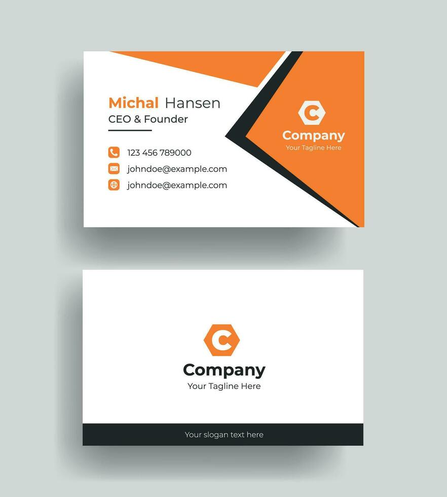 vector clean Professional modern simple unique blue minimalist gold elegant vector style modern business card template