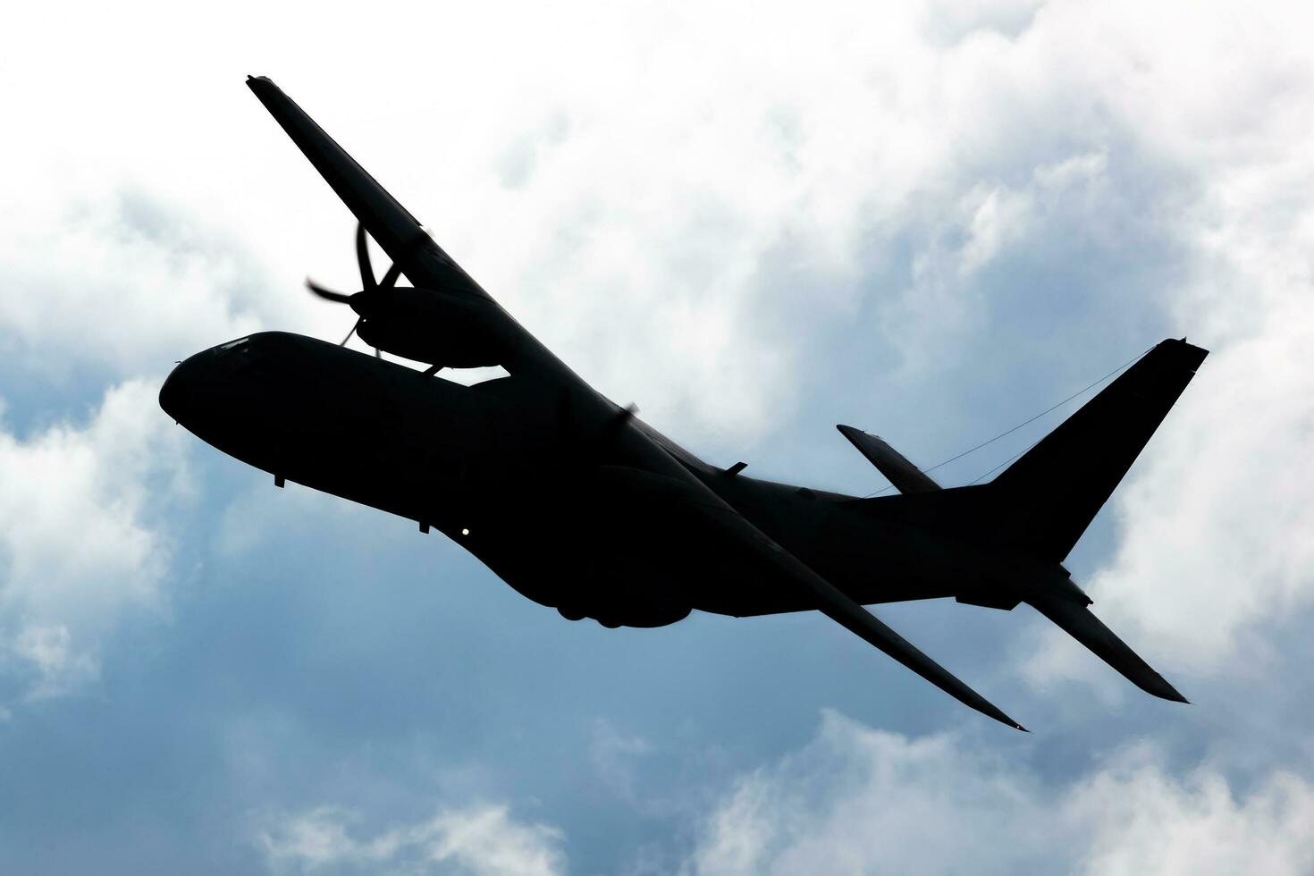 Radom, Poland, 2023 - Polish Air Force Airbus CASA C295 transport plane flying. Aviation and military aircraft. photo
