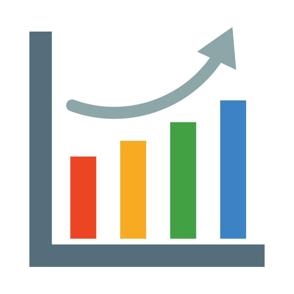 Bar Graph Vector Flat Icon For Personal And Commercial Use.