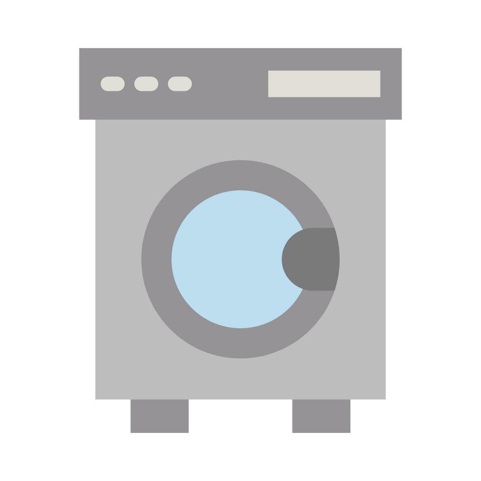 Laundry Machine Vector Flat Icon For Personal And Commercial Use.
