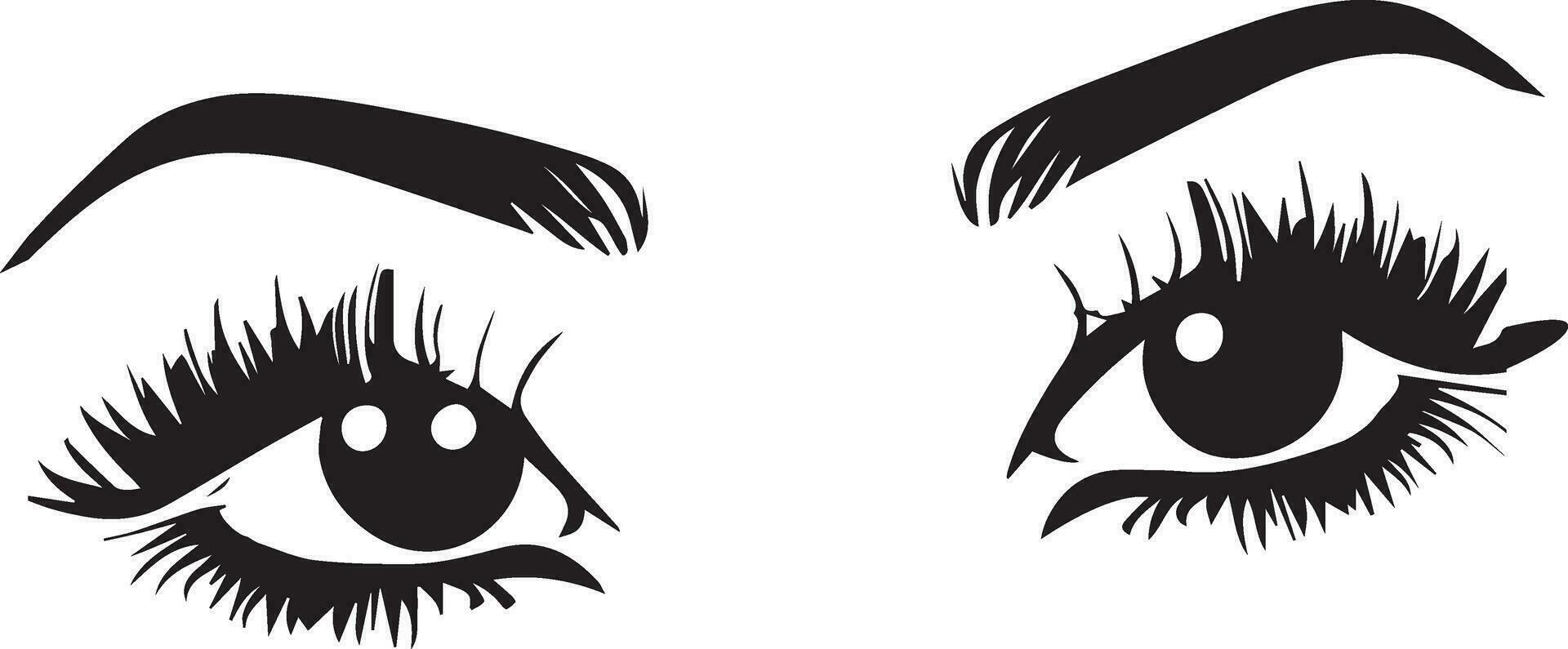Woman Eyes vector Illustration 10