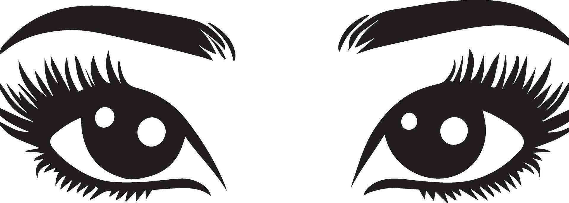 mujer ojos vector ilustración 11