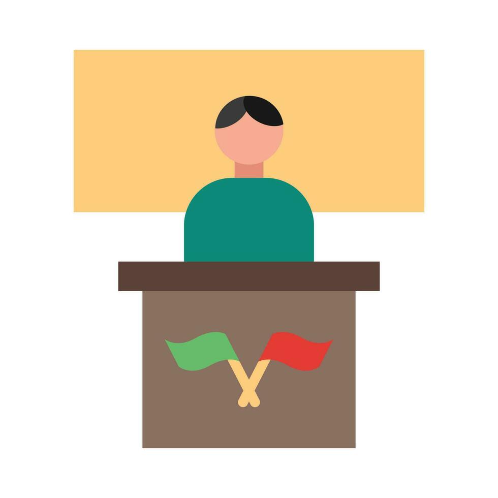 Politician Vector Flat Icon For Personal And Commercial Use.