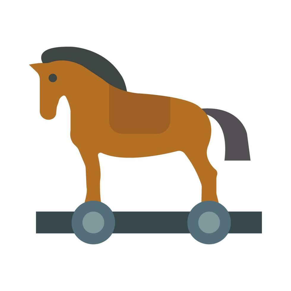 troyano caballo vector plano icono para personal y comercial usar.