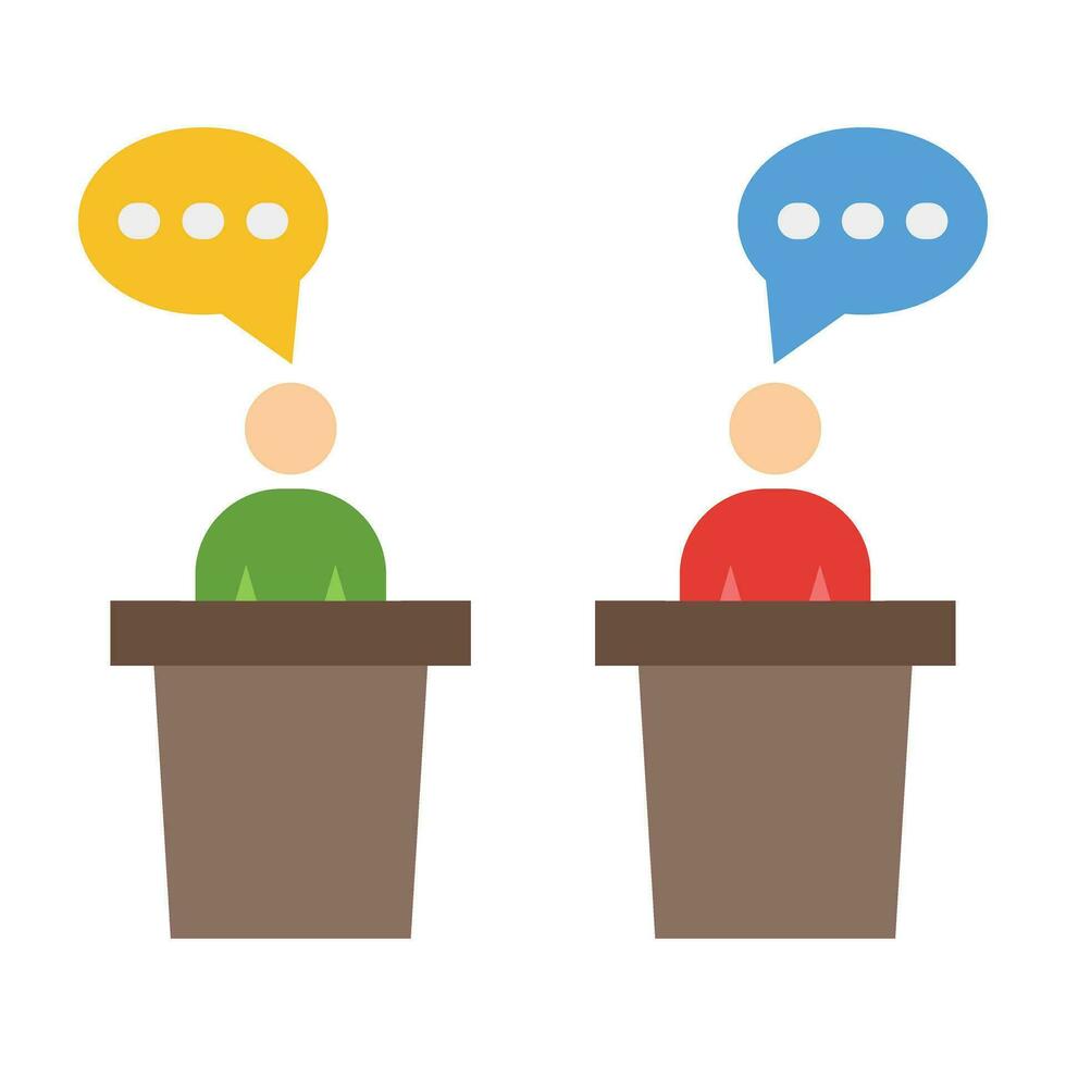 Debate Vector Flat Icon For Personal And Commercial Use.
