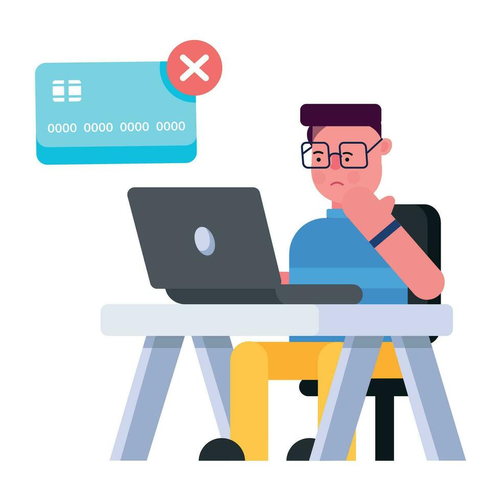 Trendy Card Error vector