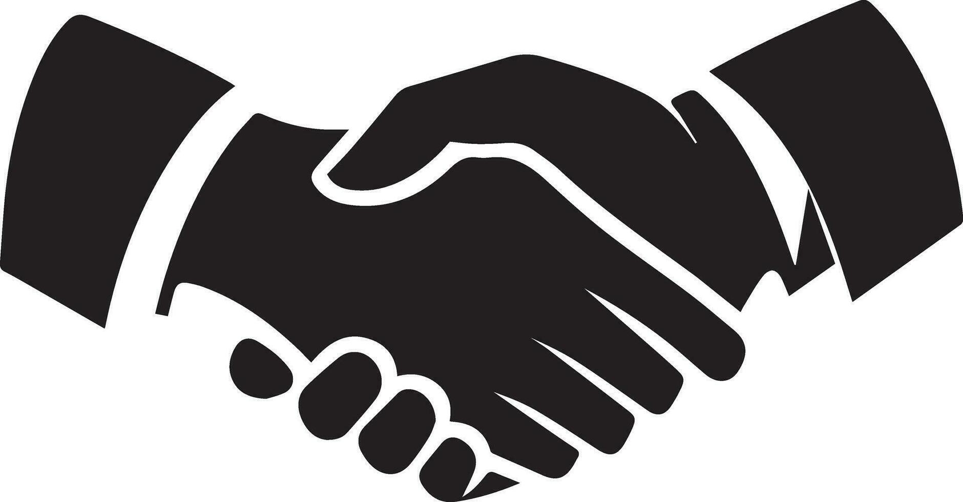 hand shake vector silhouette 3