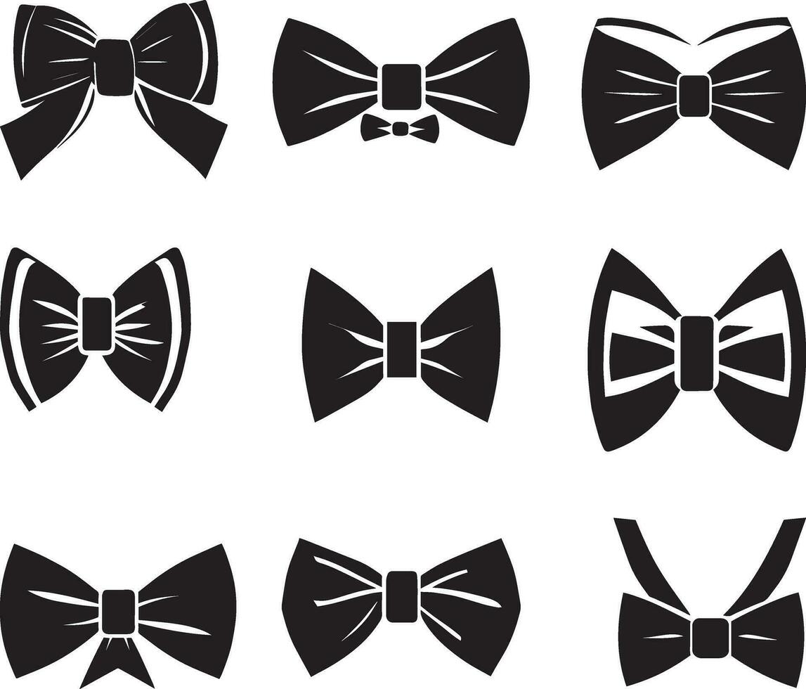 bow tie vector silhouette illustration 2