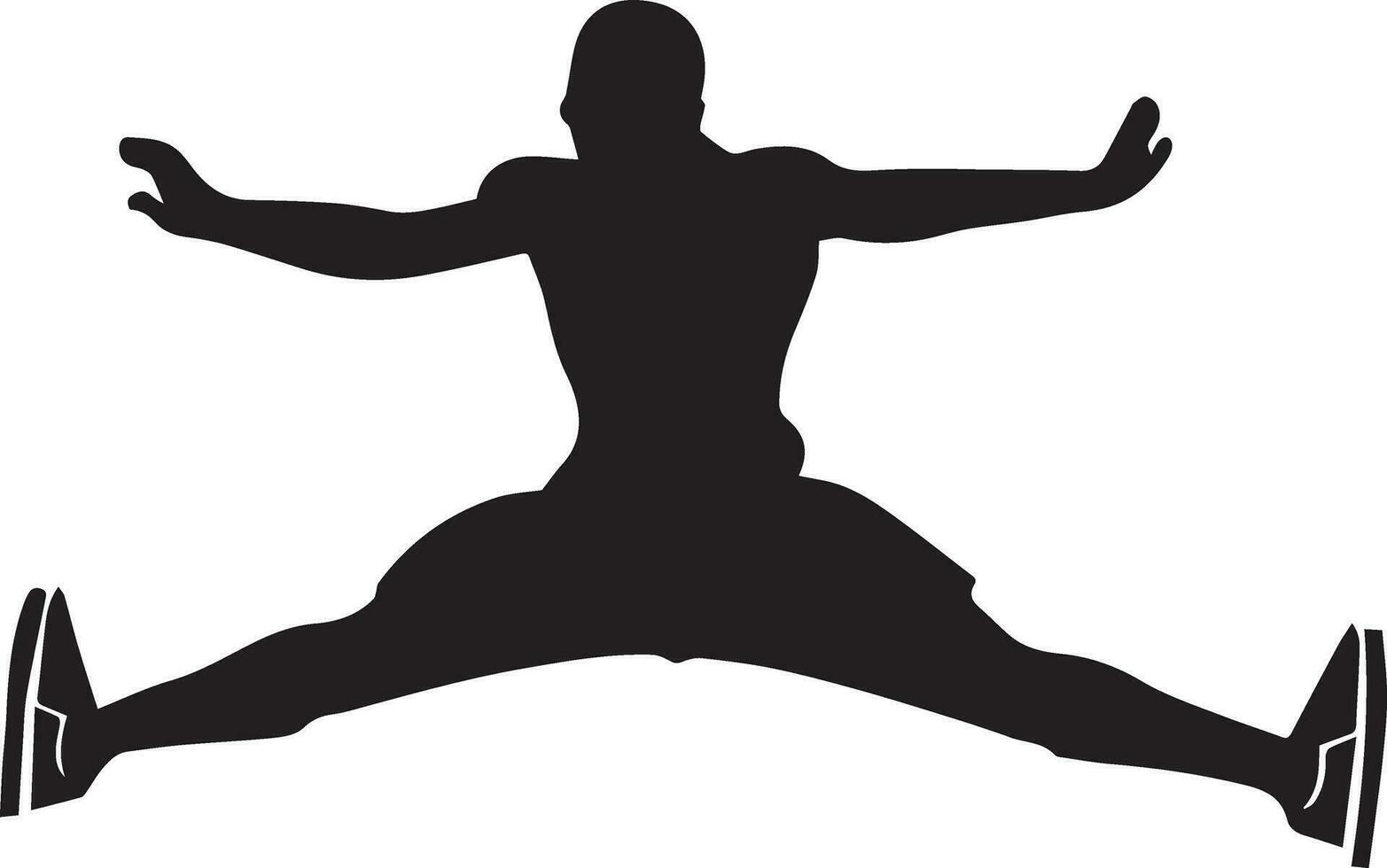 man jumping pose vector silhouette 4