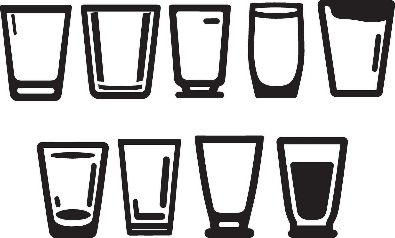 Glass Icon vector art illustration