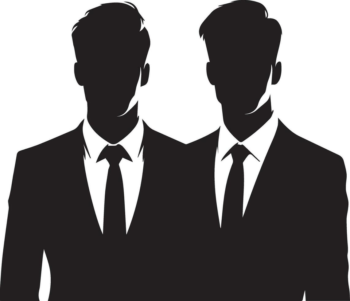 Business man vector silhouette illustration 4