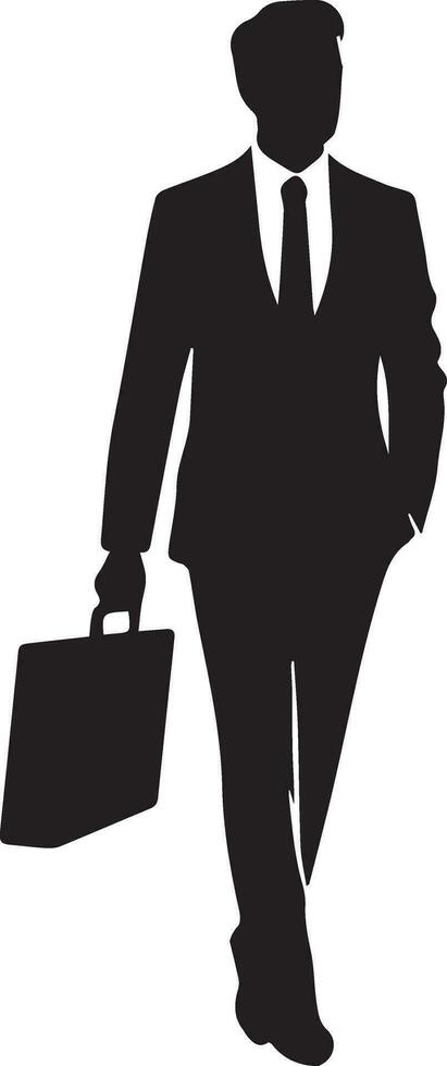 Business man vector silhouette illustration 6