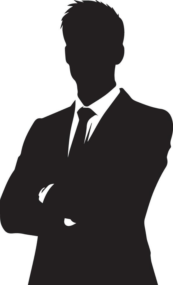 Business man vector silhouette illustration