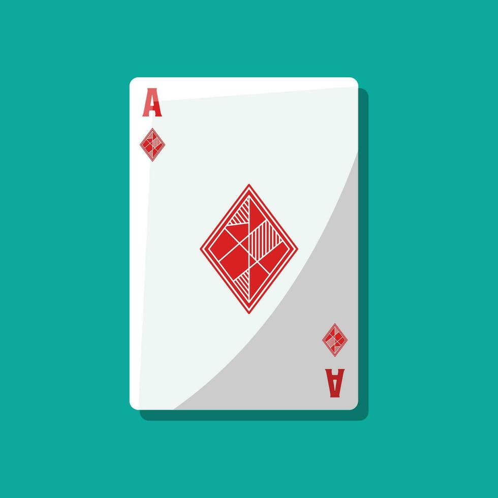 Ace Diamond Gambling Card vector