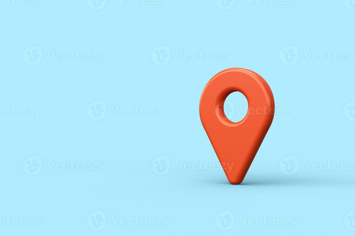 Location map icon. 3d render photo