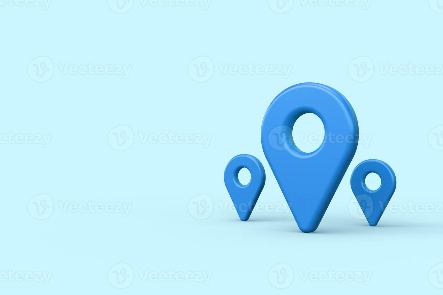 Location map icon. 3d render photo