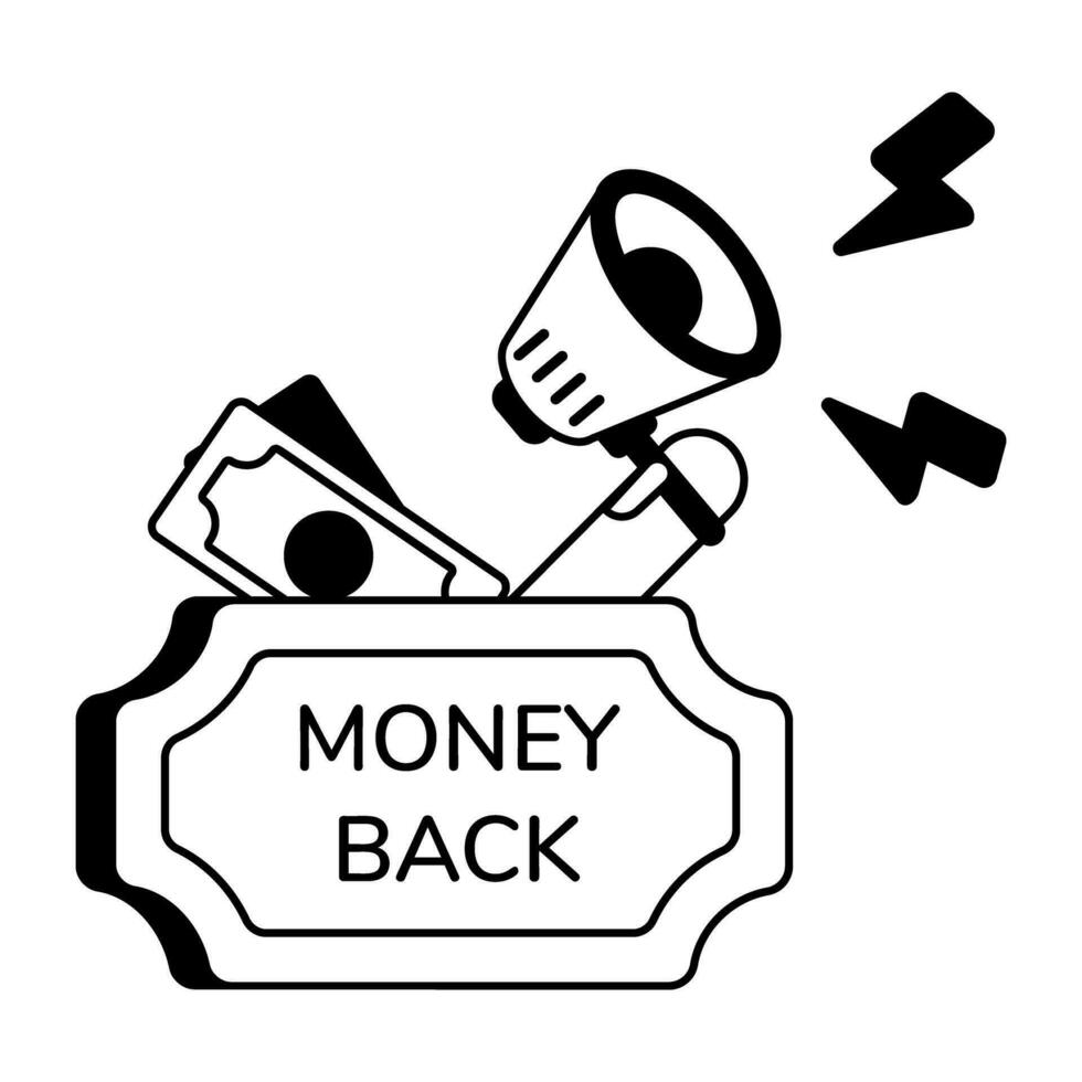 Trendy Money Back vector