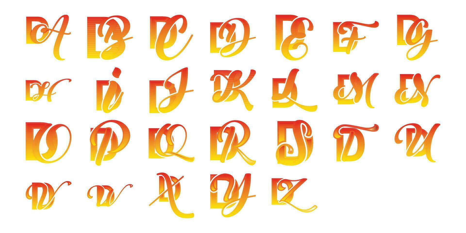Set collection of letter DA to DZ Luxury modern template, floral logo design, suitable for your company vector