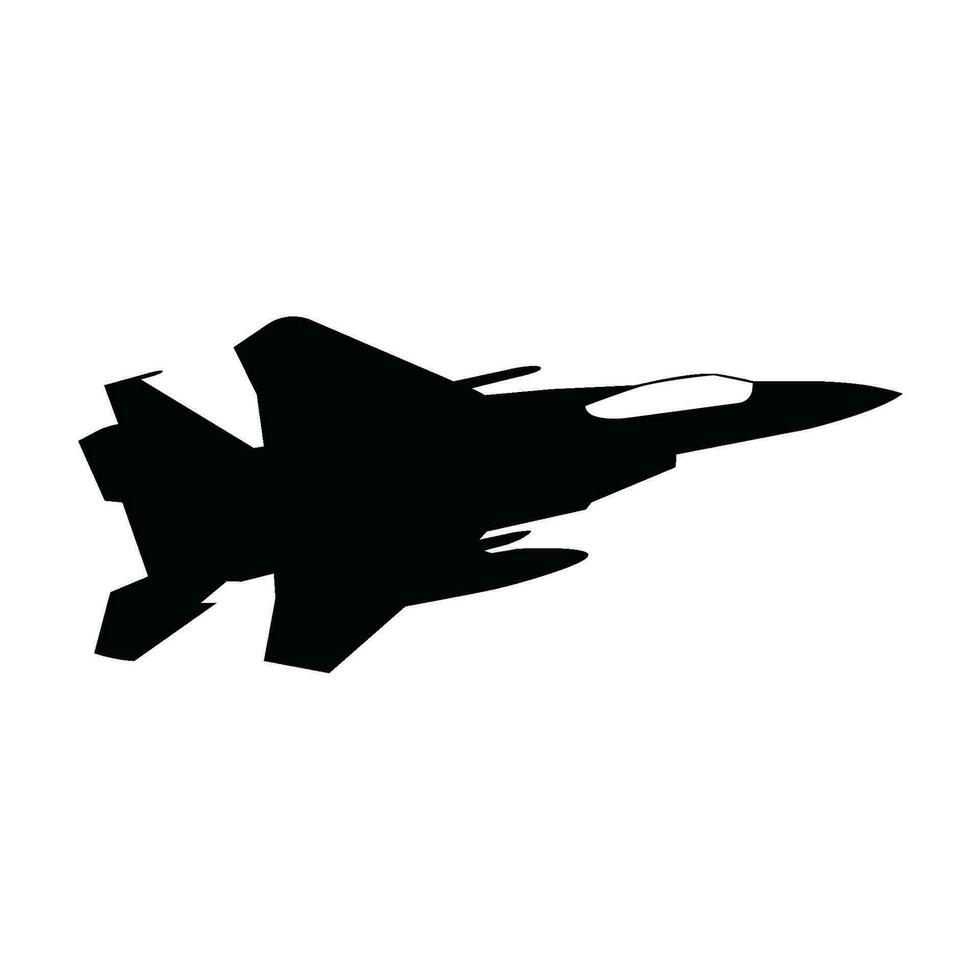 eagle jet fighter silhouette vector