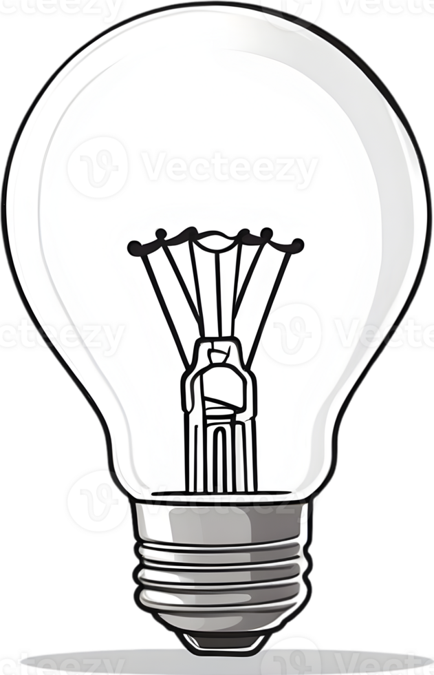 AI generated a cartoon light bulb ai generative png