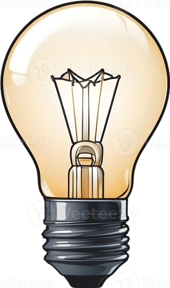 AI generated a cartoon light bulb ai generative png