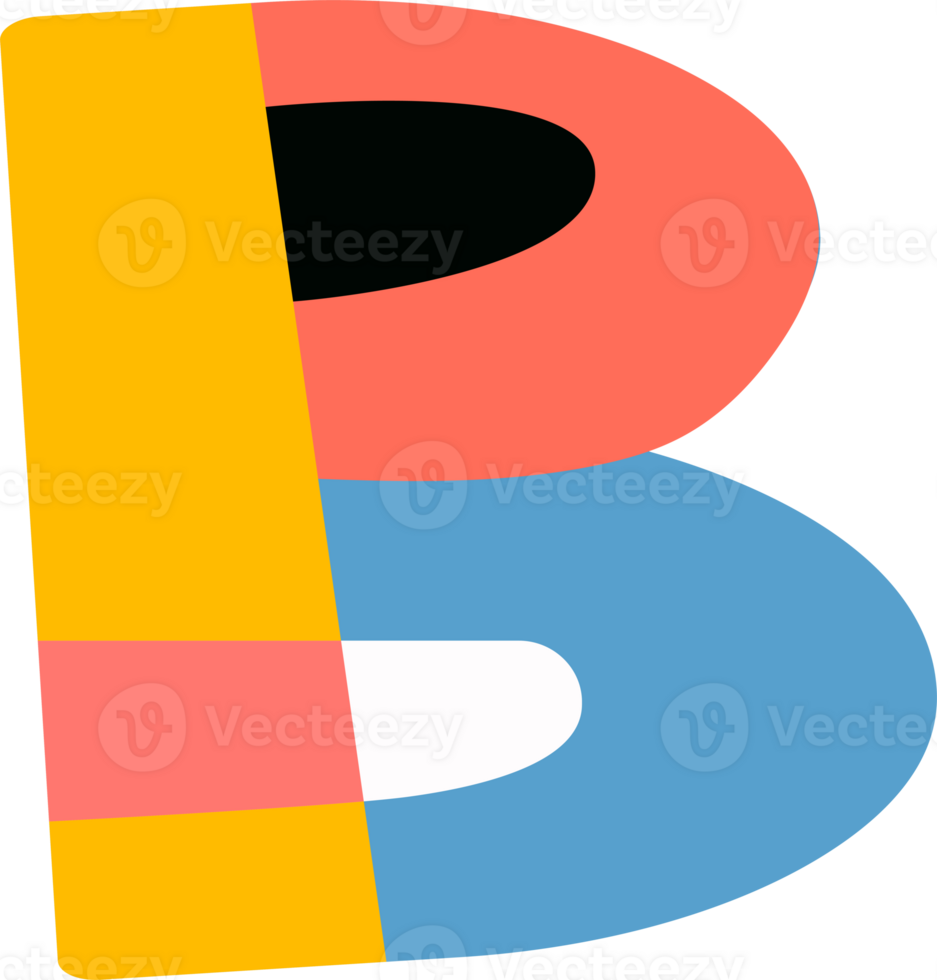 Alphabet in paper style ransom png letter. Flat colorful Anonymous Note Font. Latin Letter funny symbol. Childish hand drawn letter. Cut out.