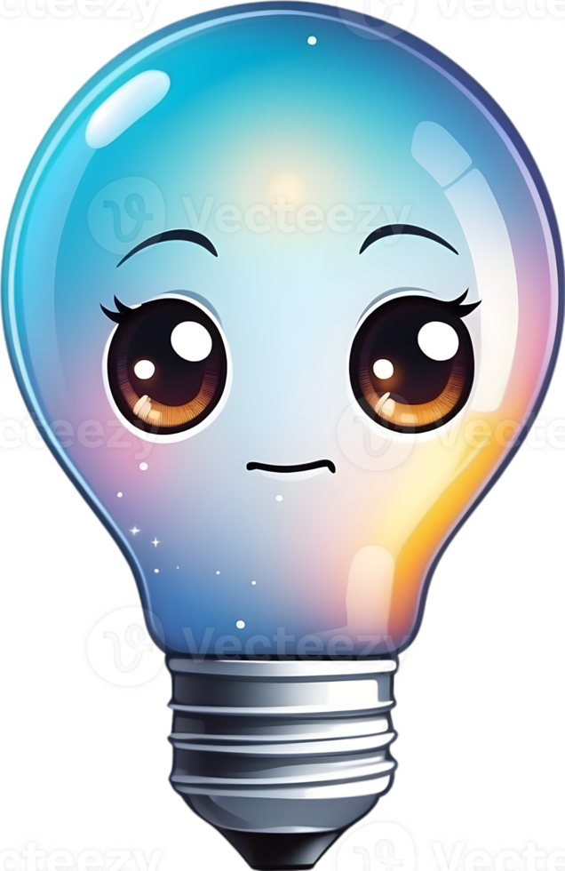 AI generated a cartoon light bulb ai generative png