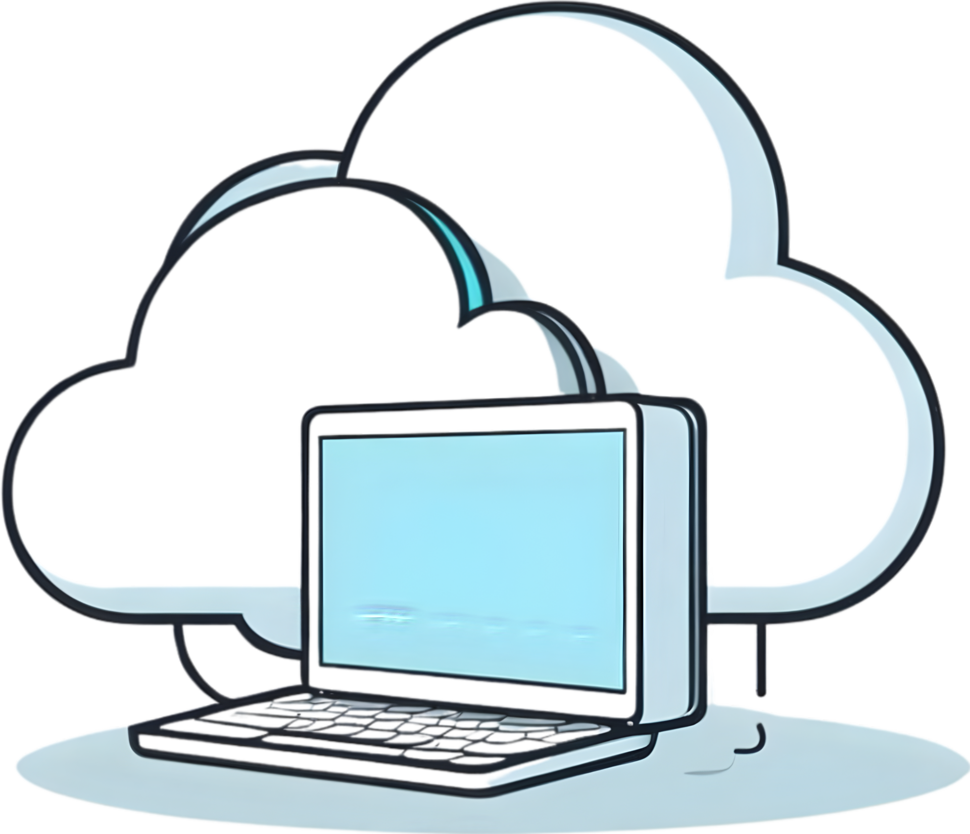 AI generated cloud icon, cloud computing icon 35098270 PNG