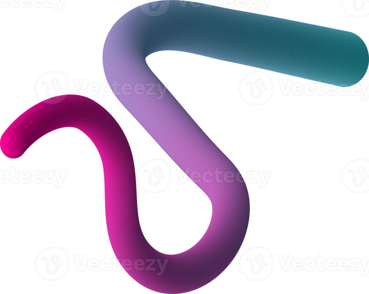 Liquid color shape for posters, illustrations or backgrounds. Trendy neon colors gradient element. Colorful form, vibrant wave, brush blend stroke. png