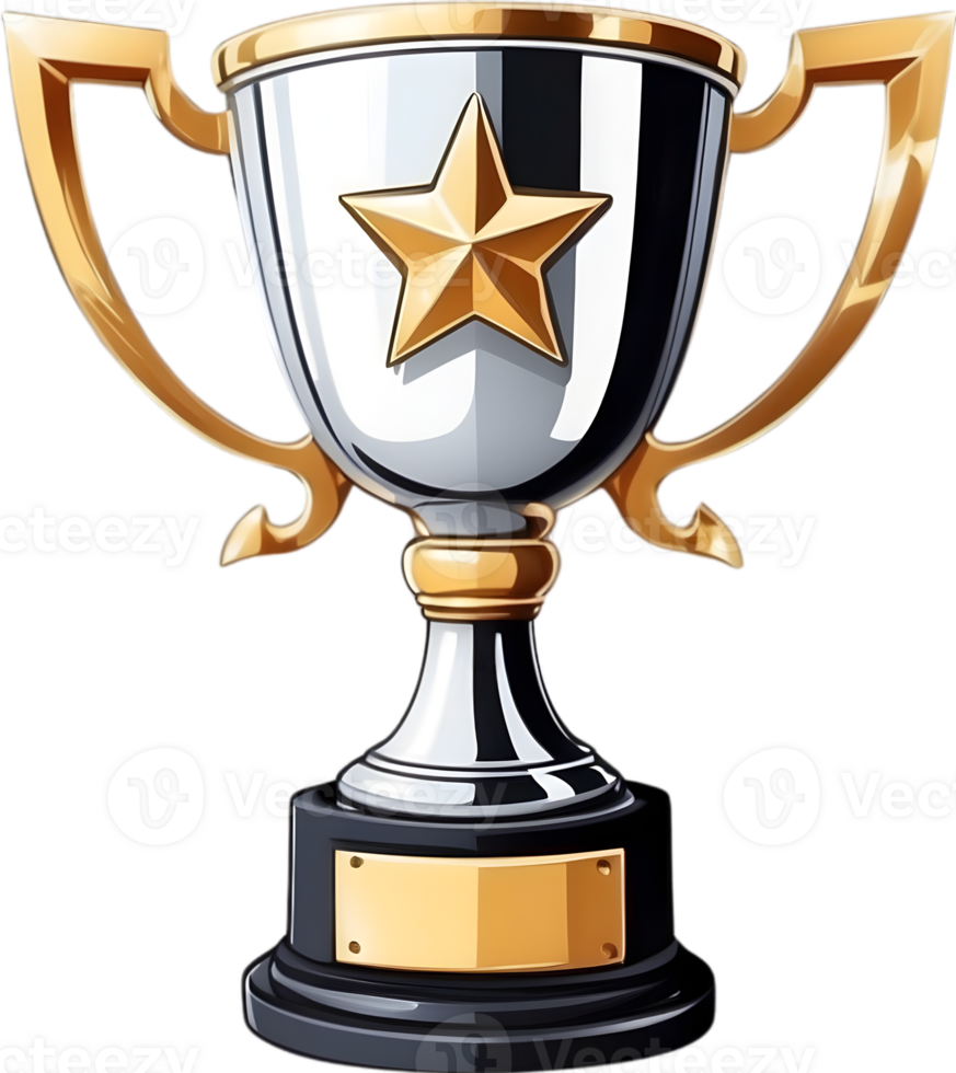 ai generado dorado trofeo taza clipart ai generativo png