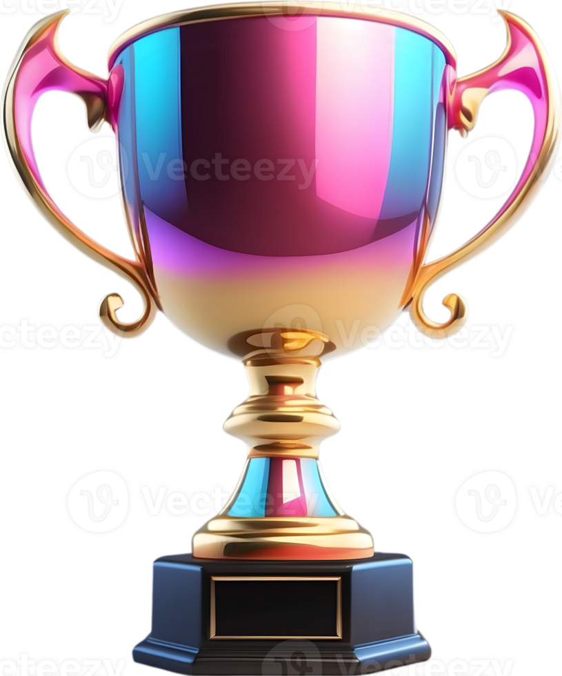 AI generated golden trophy cup clipart ai generative png