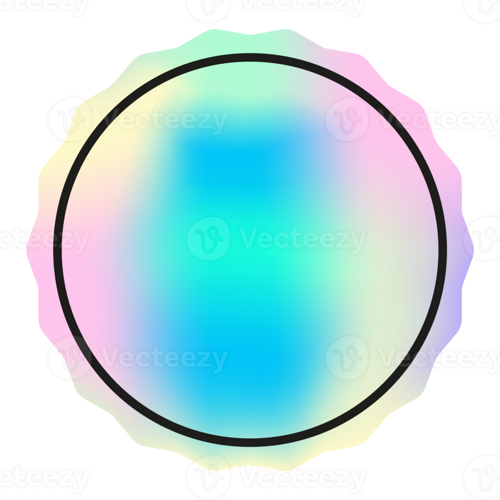 holográfico adesivo, holograma rótulo círculo forma. png adesivo para Projeto brincar. holográfico texturizado adesivo para pré-visualização Tag, etiquetas