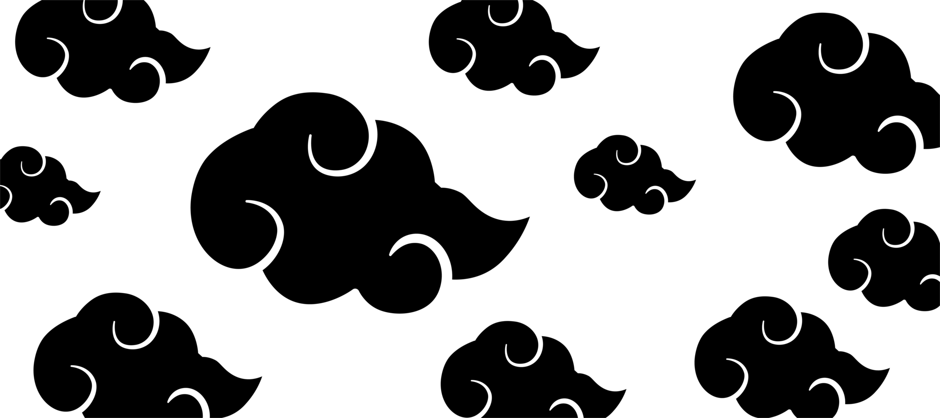 Abstract Black Clouds Transparent background Wallpaper png
